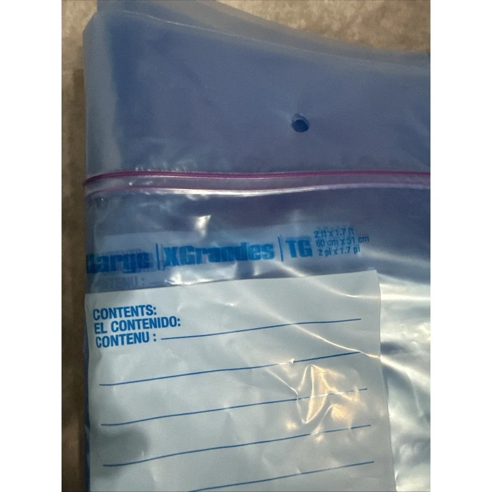 Ziploc Brand‎ Big Bags 4 XL Big Bags 10 Gallon Size No Box Unused